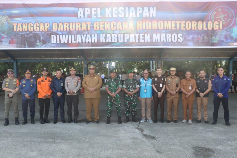 Siaga Hadapi Potensi Bencana, Polres Maros Gelar Apel Gabungan