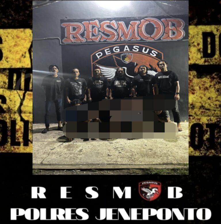 Tim Pegasus Resmob Polres Jeneponto Bekuk Empat Pelaku Pencurian Ternak