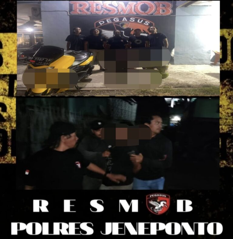 Satuan Reskrim Polres Jeneponto Berhasil Amankan Pelaku Pencurian Tabung Gas 3 KG, Modus Berpakaian Pembeli.
