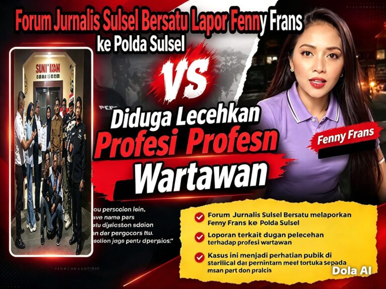 Forum Jurnalis Sulsel Bersatu Laporkan Fenny Frans ke Polda Sulsel, Diduga Lecehkan Profesi Wartawan